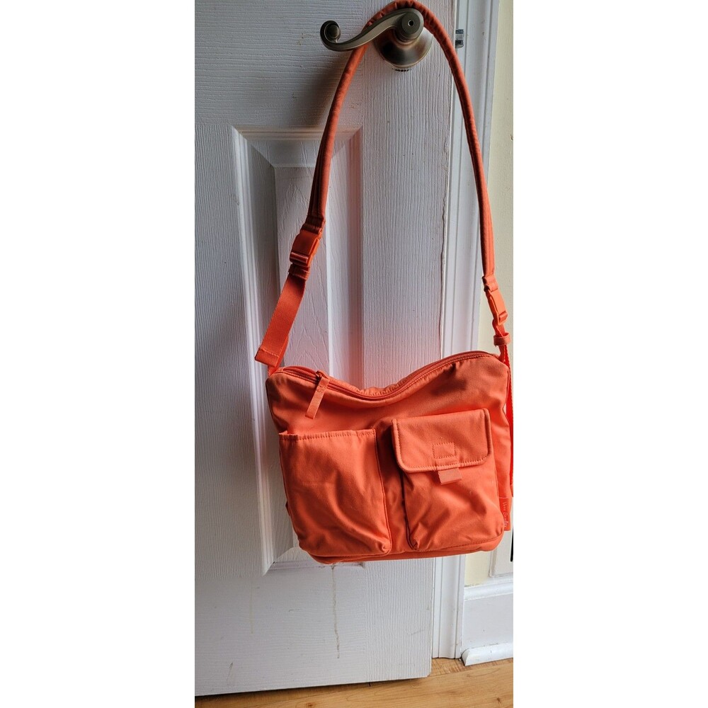 Orange Vera Bradley Shoulder Bag with Multiple Pockets